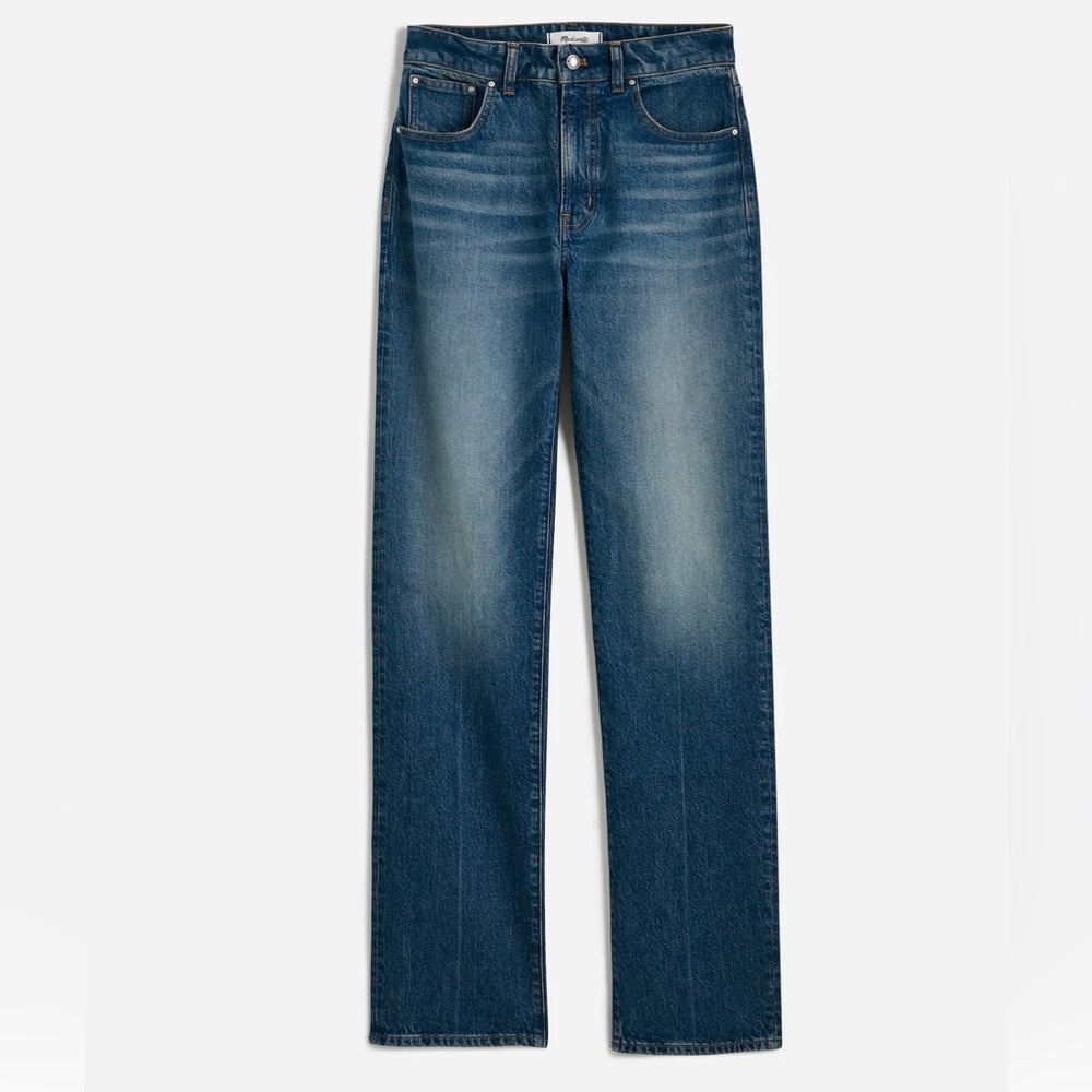 The Plus Curvy Longline Straight Jean in Greendale Wash size 14W